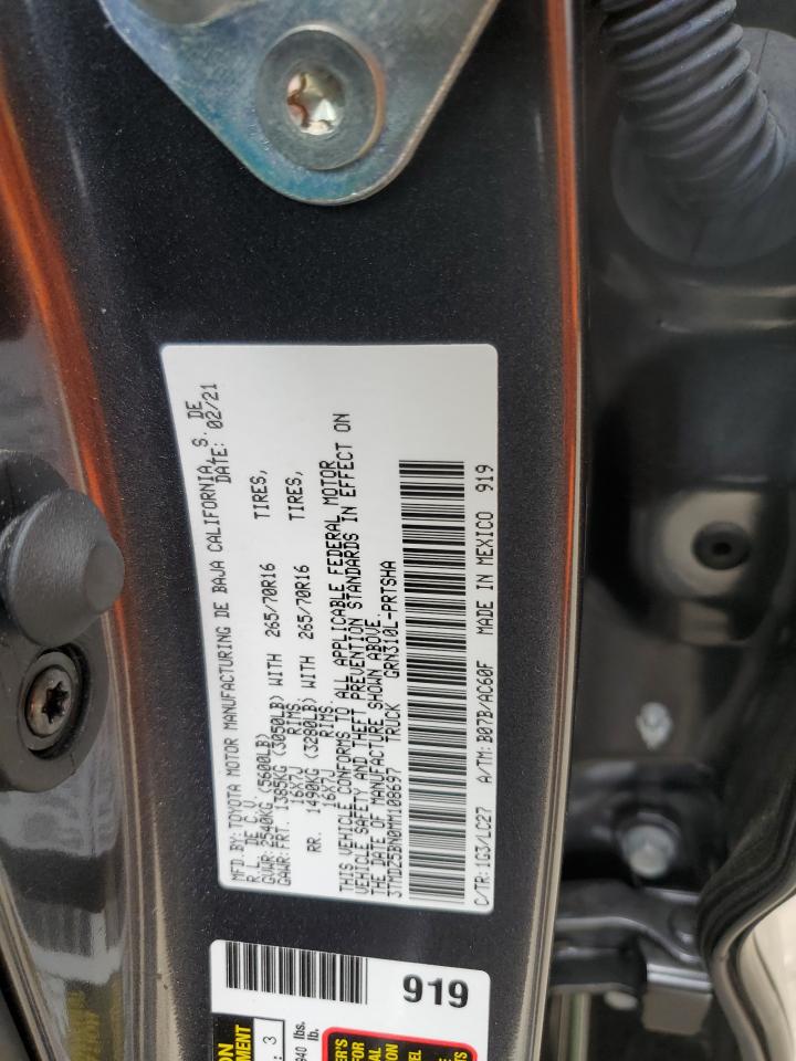 2021 Toyota Tacoma Double Cab VIN: 3TMDZ5BN0MM108697 Lot: 62951034