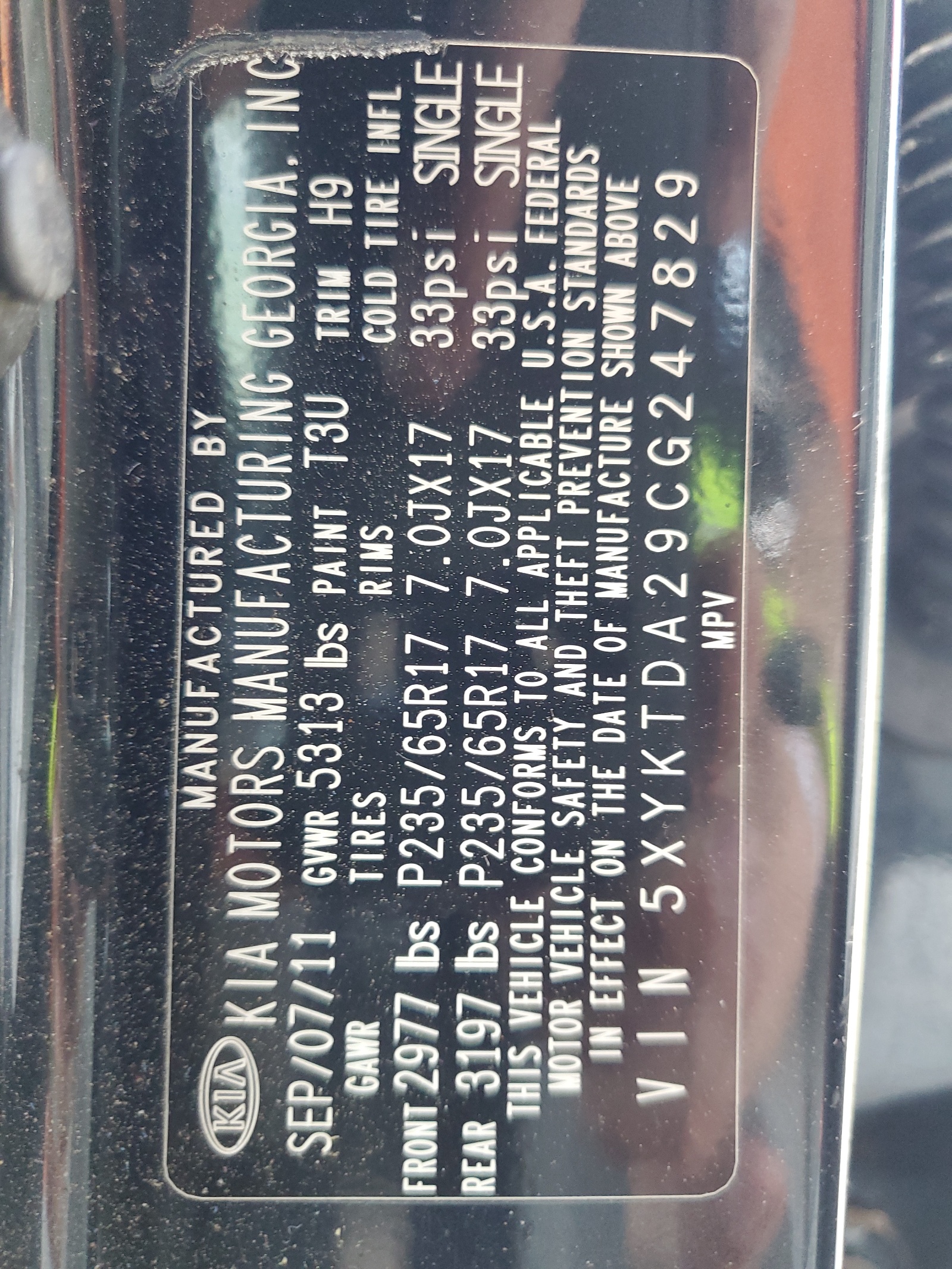 5XYKTDA29CG247829 2012 Kia Sorento Base