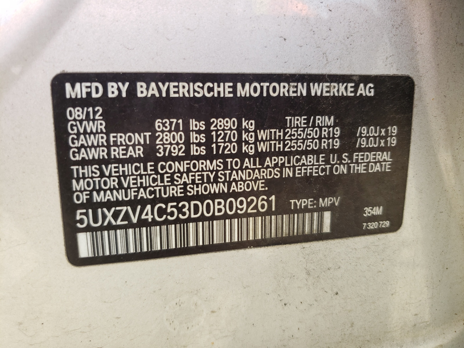 5UXZV4C53D0B09261 2013 BMW X5 xDrive35I