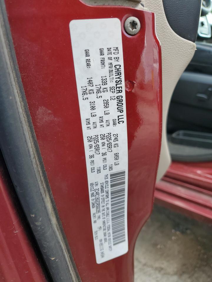 2013 Chrysler Town & Country Touring VIN: 2C4RC1BG2DR566395 Lot: 63636284