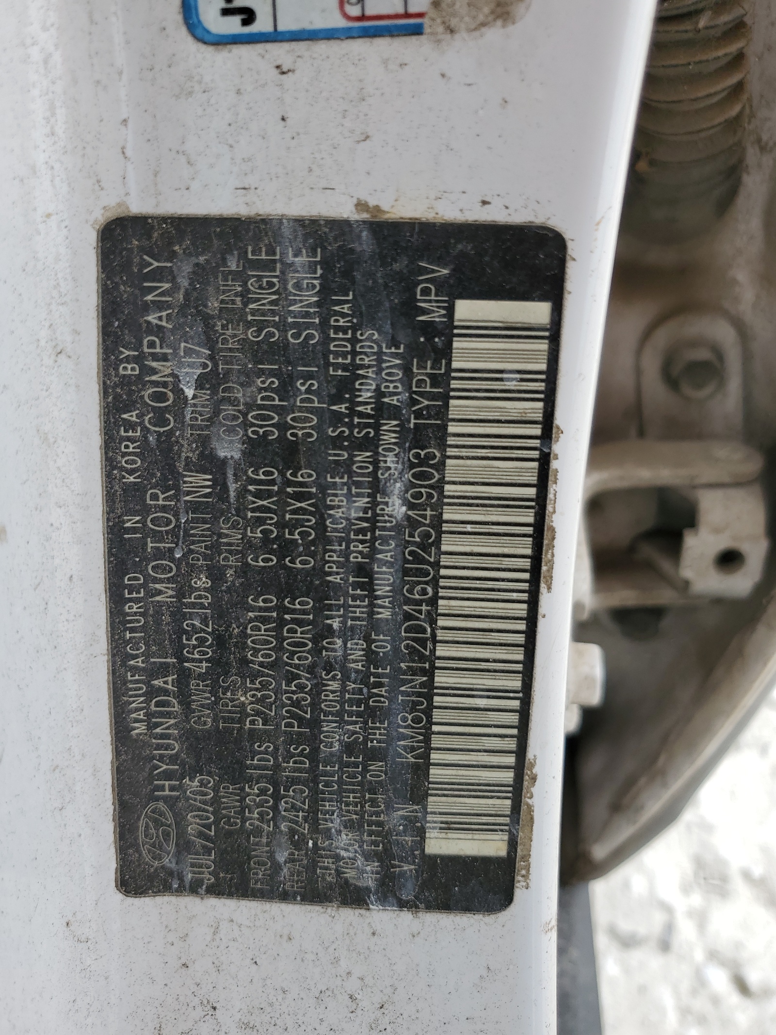 KM8JN12D46U254903 2006 Hyundai Tucson Gls