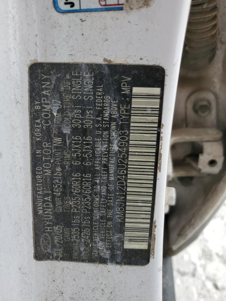 2006 Hyundai Tucson Gls VIN: KM8JN12D46U254903 Lot: 65137924