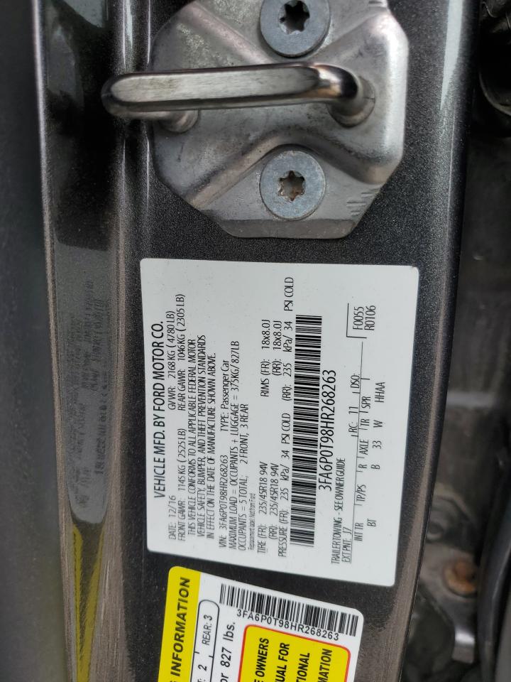 3FA6P0T98HR268263 2017 Ford Fusion Se