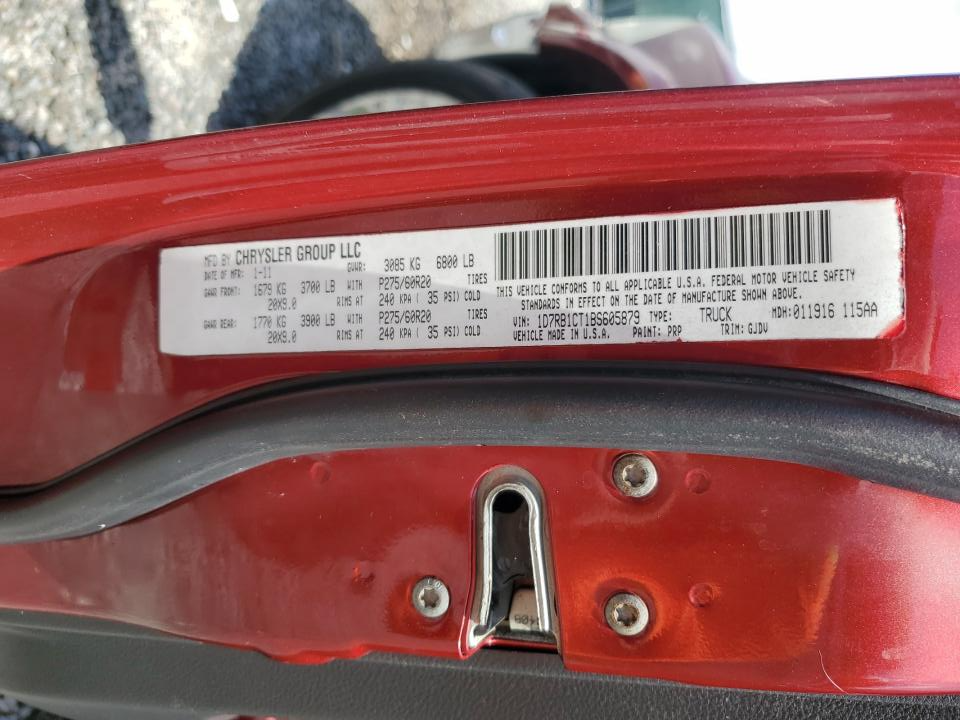 1D7RB1CT1BS605879 2011 Dodge Ram 1500