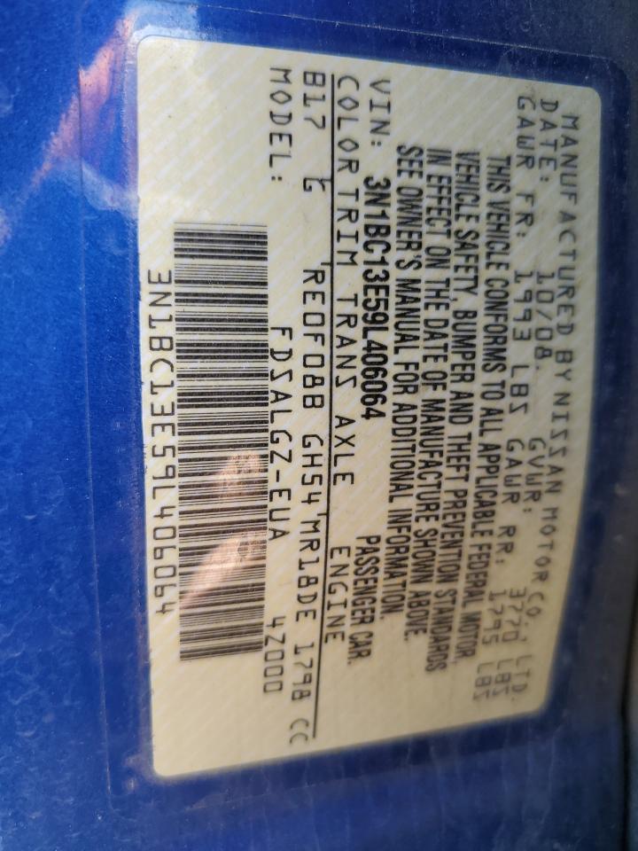 2009 Nissan Versa S VIN: 3N1BC13E59L406064 Lot: 62560574