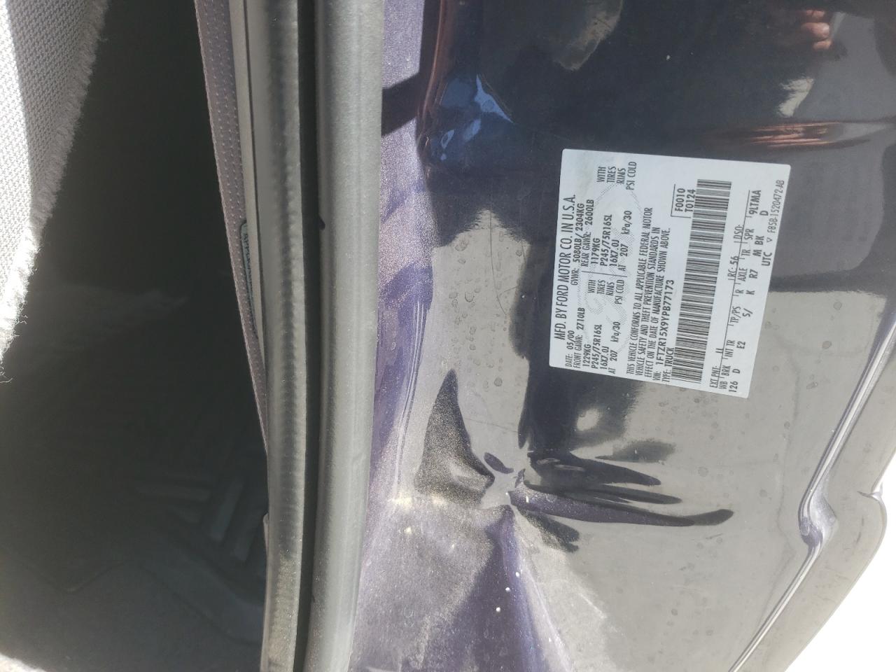 2000 Ford Ranger Super Cab VIN: 1FTZR15X9YPB77173 Lot: 63694724