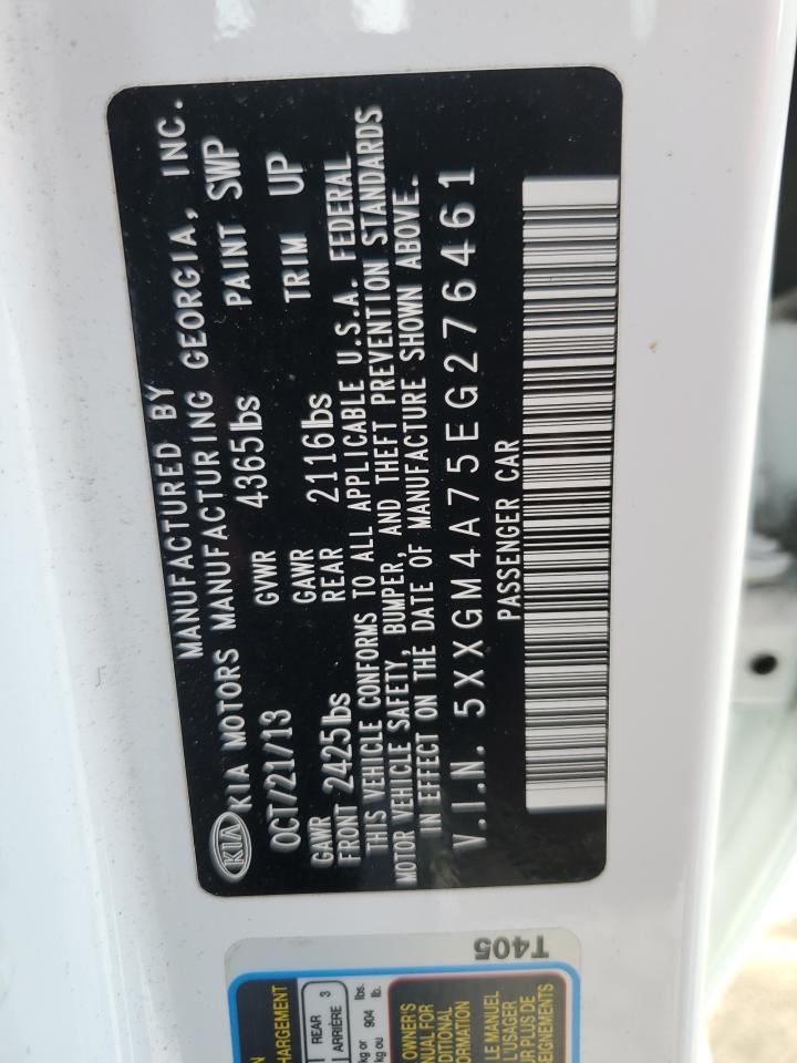 2014 Kia Optima Lx VIN: 5XXGM4A75EG276461 Lot: 65325334