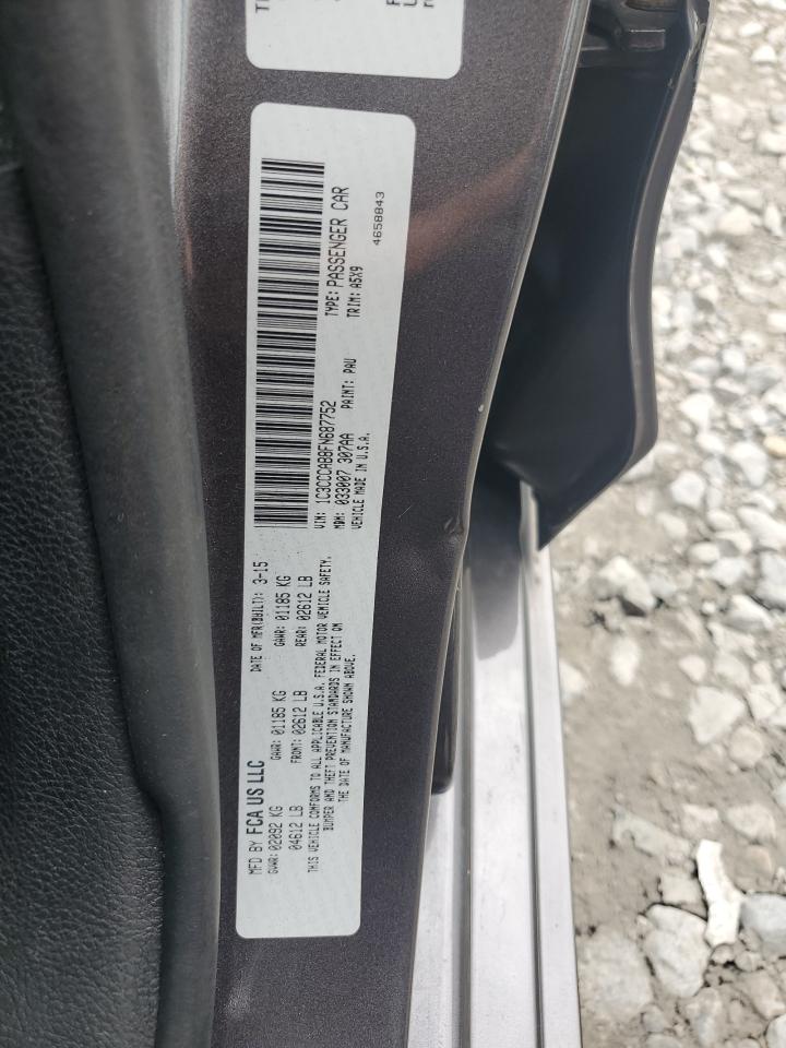 2015 Chrysler 200 Limited VIN: 1C3CCCAB8FN687752 Lot: 63524394