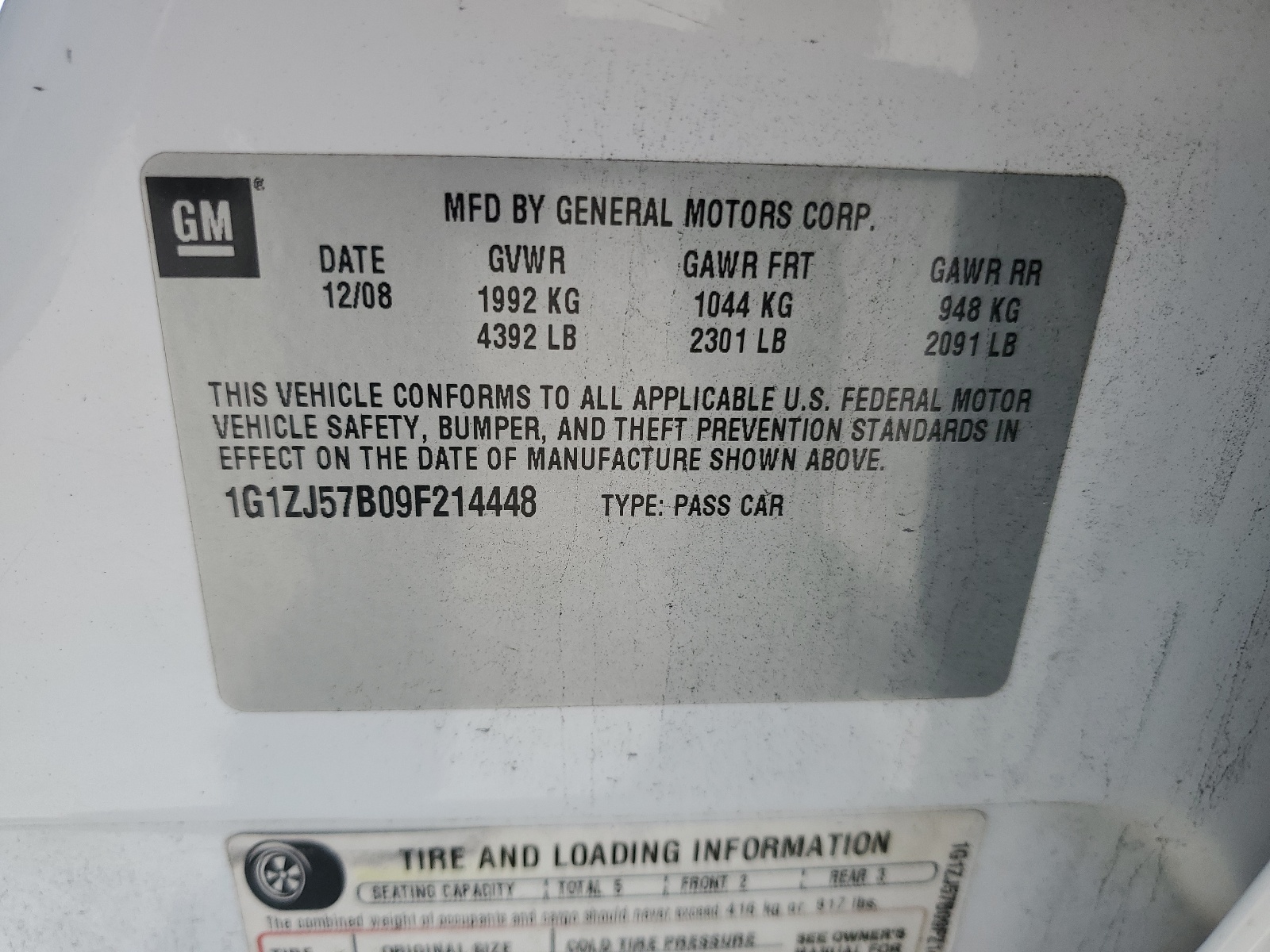 1G1ZJ57B09F214448 2009 Chevrolet Malibu 2Lt