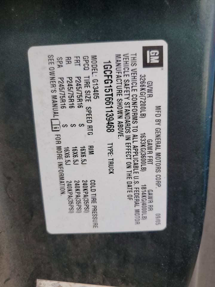 2013 Chevrolet Express G1500 VIN: 1GCFG15T661139468 Lot: 63090984