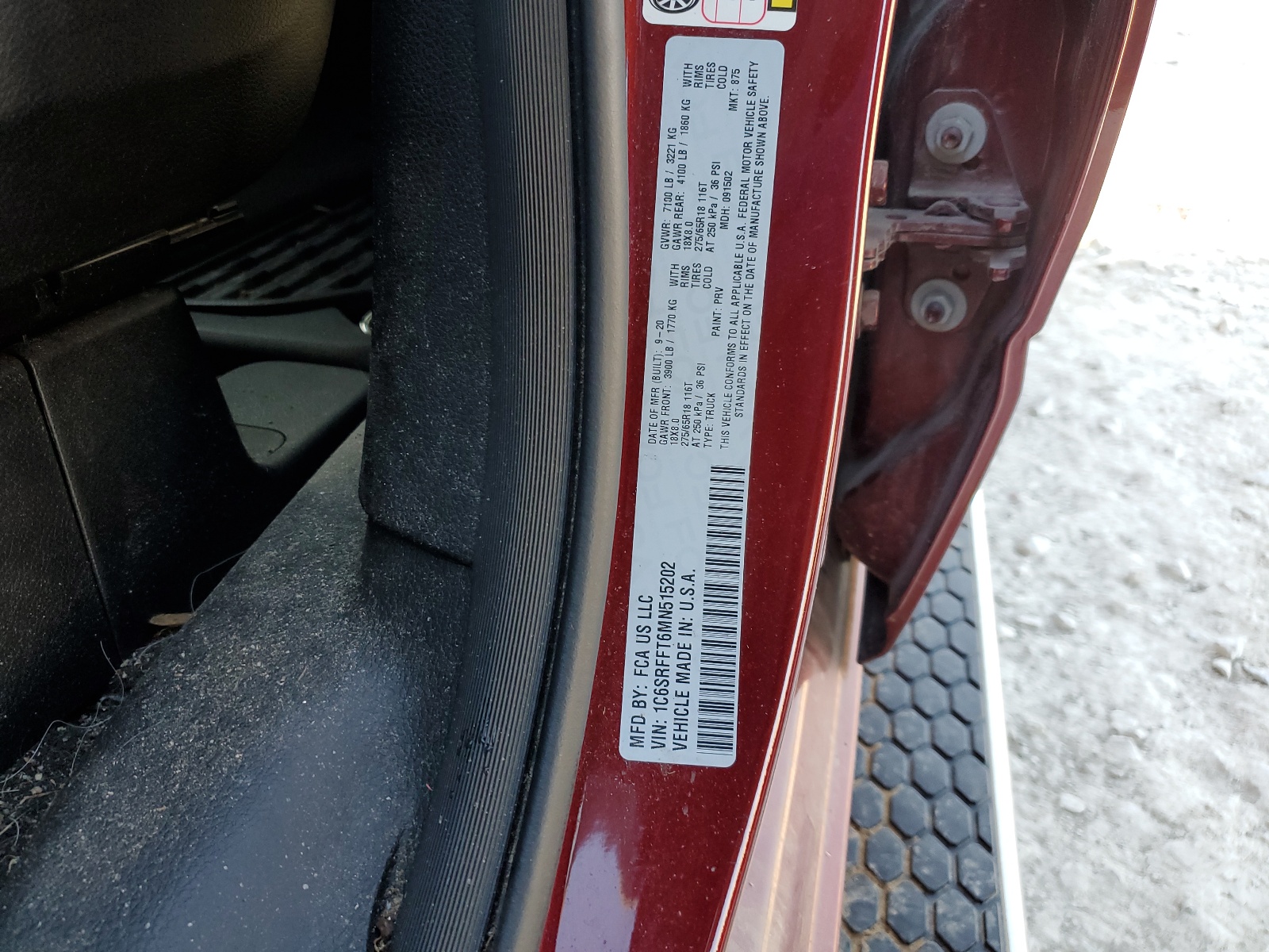 1C6SRFFT6MN515202 2021 Ram 1500 Big Horn/Lone Star