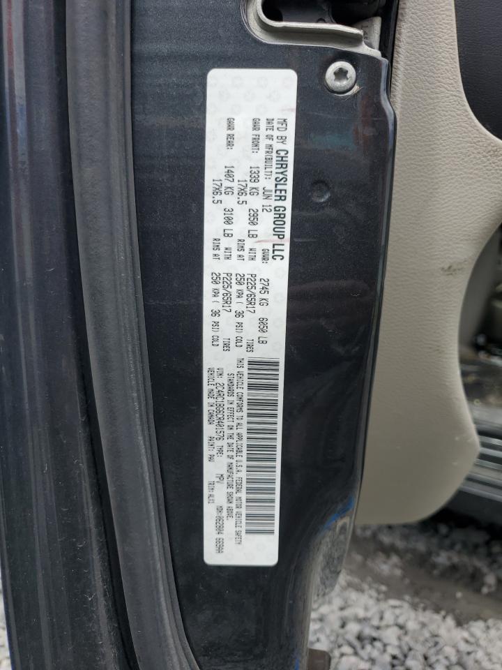 2012 Chrysler Town & Country Touring VIN: 2C4RC1BG6CR401576 Lot: 62479004