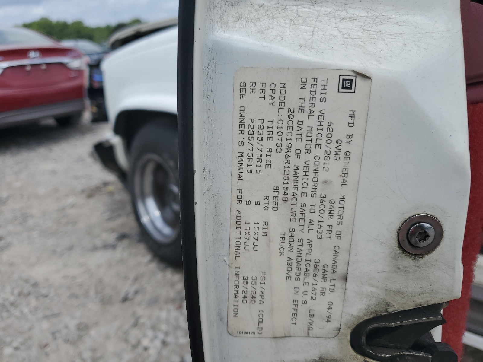 2GCEC19K6R1251548 1994 Chevrolet Gmt-400 C1500