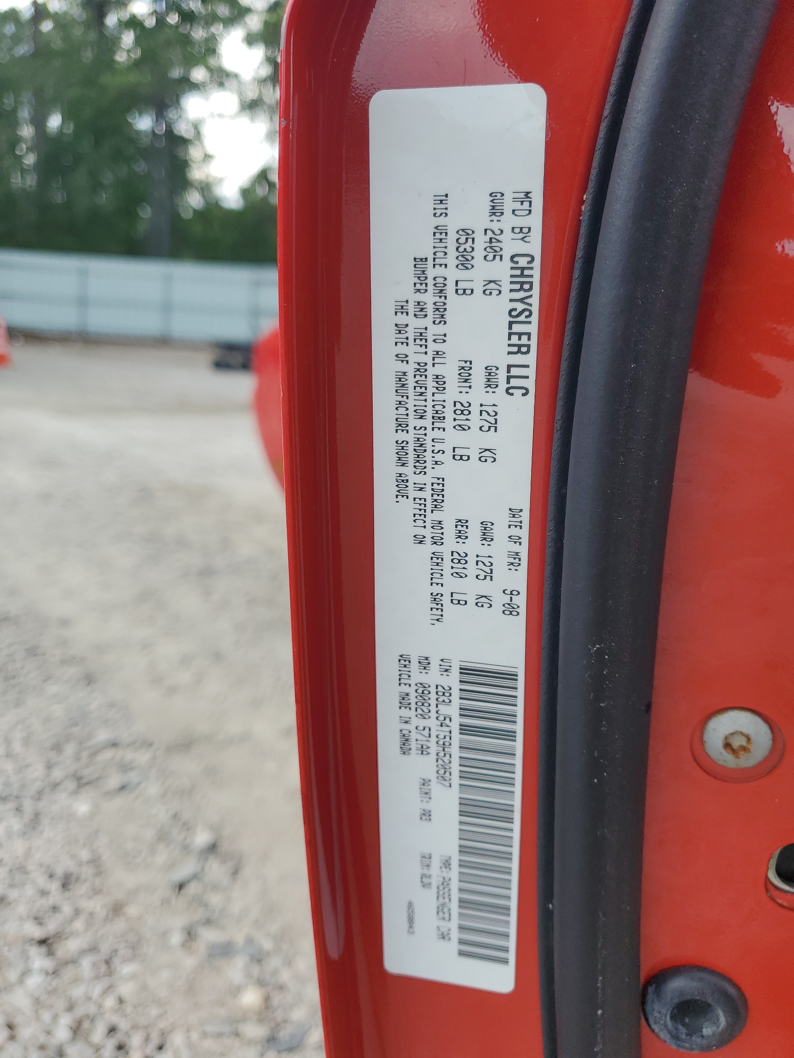 2B3LJ54T59H520507 2009 Dodge Challenger R/T