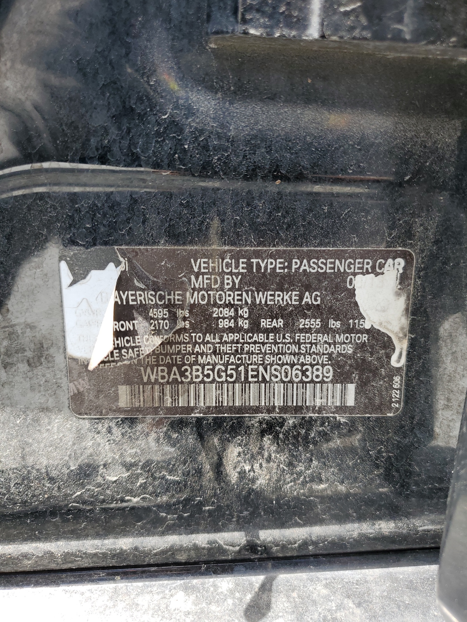 WBA3B5G51ENS06389 2014 BMW 328 Xi Sulev