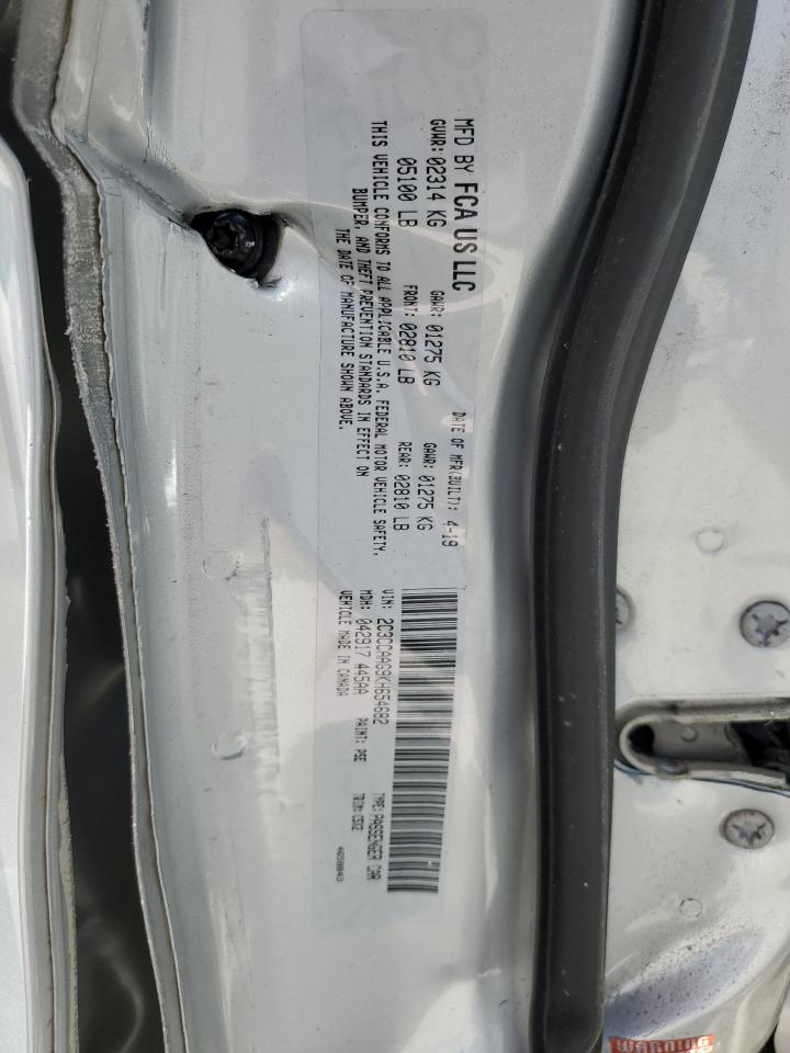 2019 Chrysler 300 Touring VIN: 2C3CCAAG9KH654682 Lot: 63639044