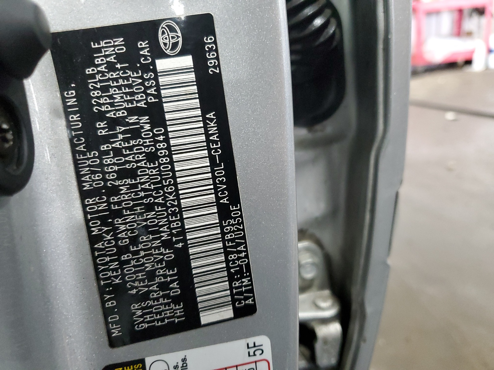 4T1BE32K65U089840 2005 Toyota Camry Le