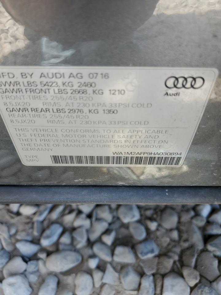 2017 Audi Q5 Premium Plus VIN: WA1M2AFP9HA030894 Lot: 63181454