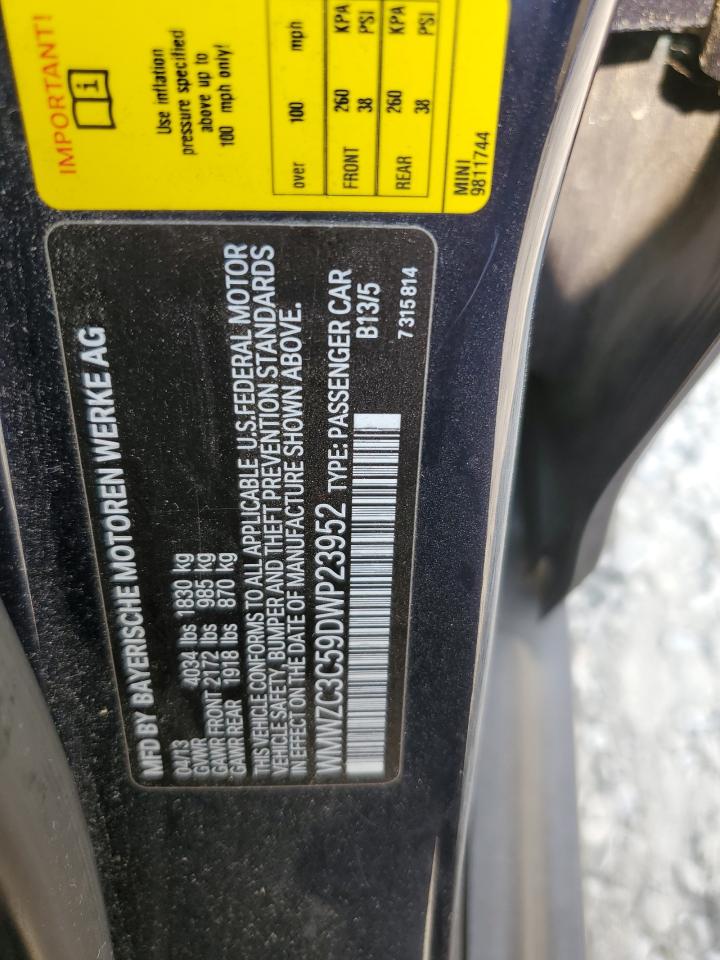 2013 Mini Cooper S Countryman VIN: WMWZC3C59DWP23952 Lot: 62858014