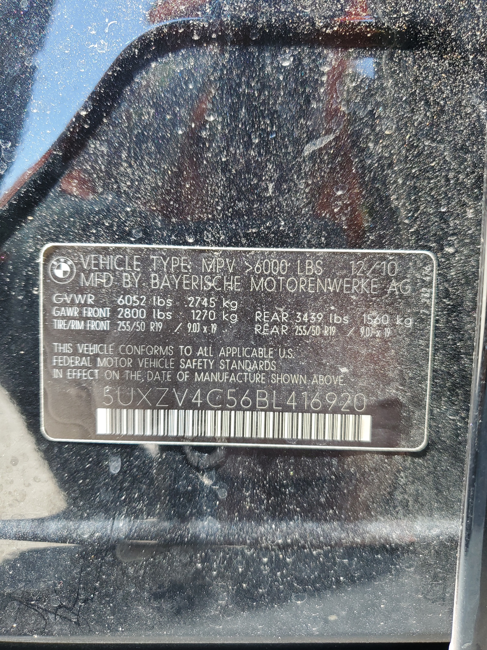 5UXZV4C56BL416920 2011 BMW X5 xDrive35I