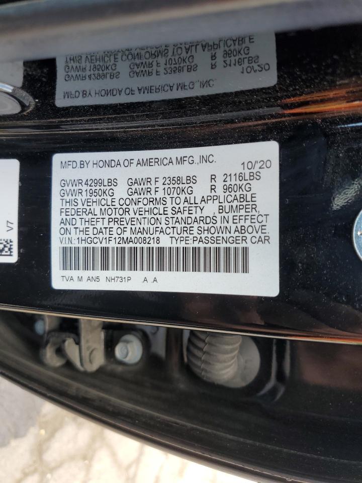 1HGCV1F12MA008218 2021 Honda Accord Lx