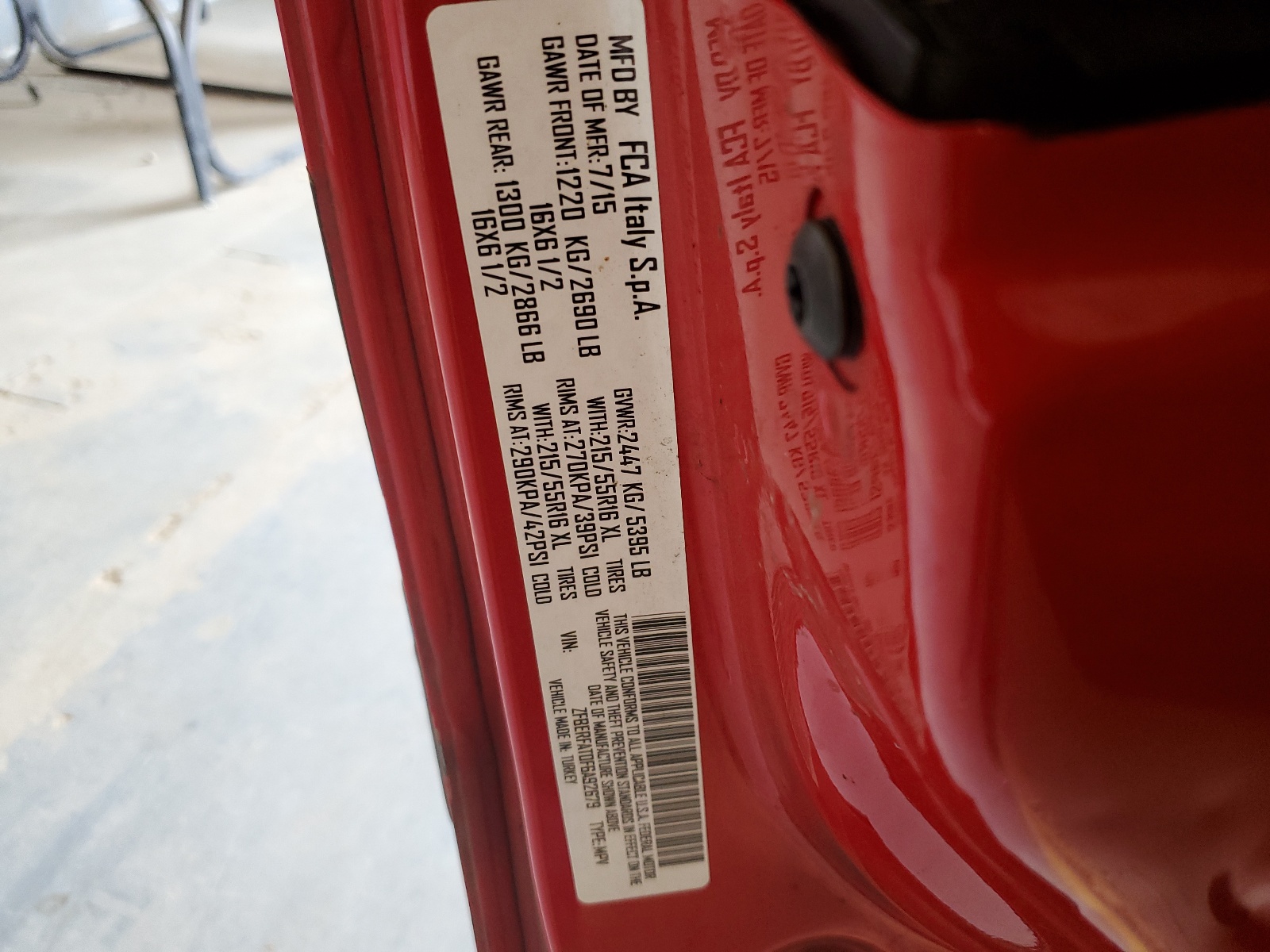 ZFBERFAT0F6A92679 2015 Ram Promaster City