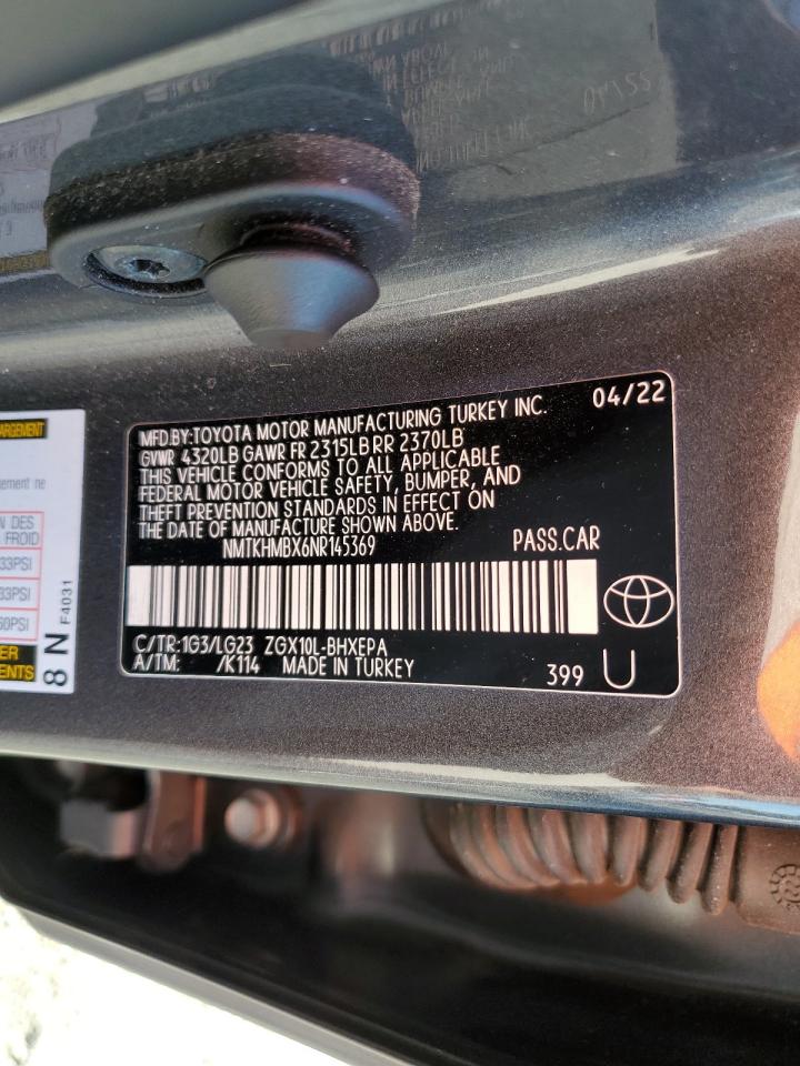 NMTKHMBX6NR145369 2022 Toyota C-Hr Xle