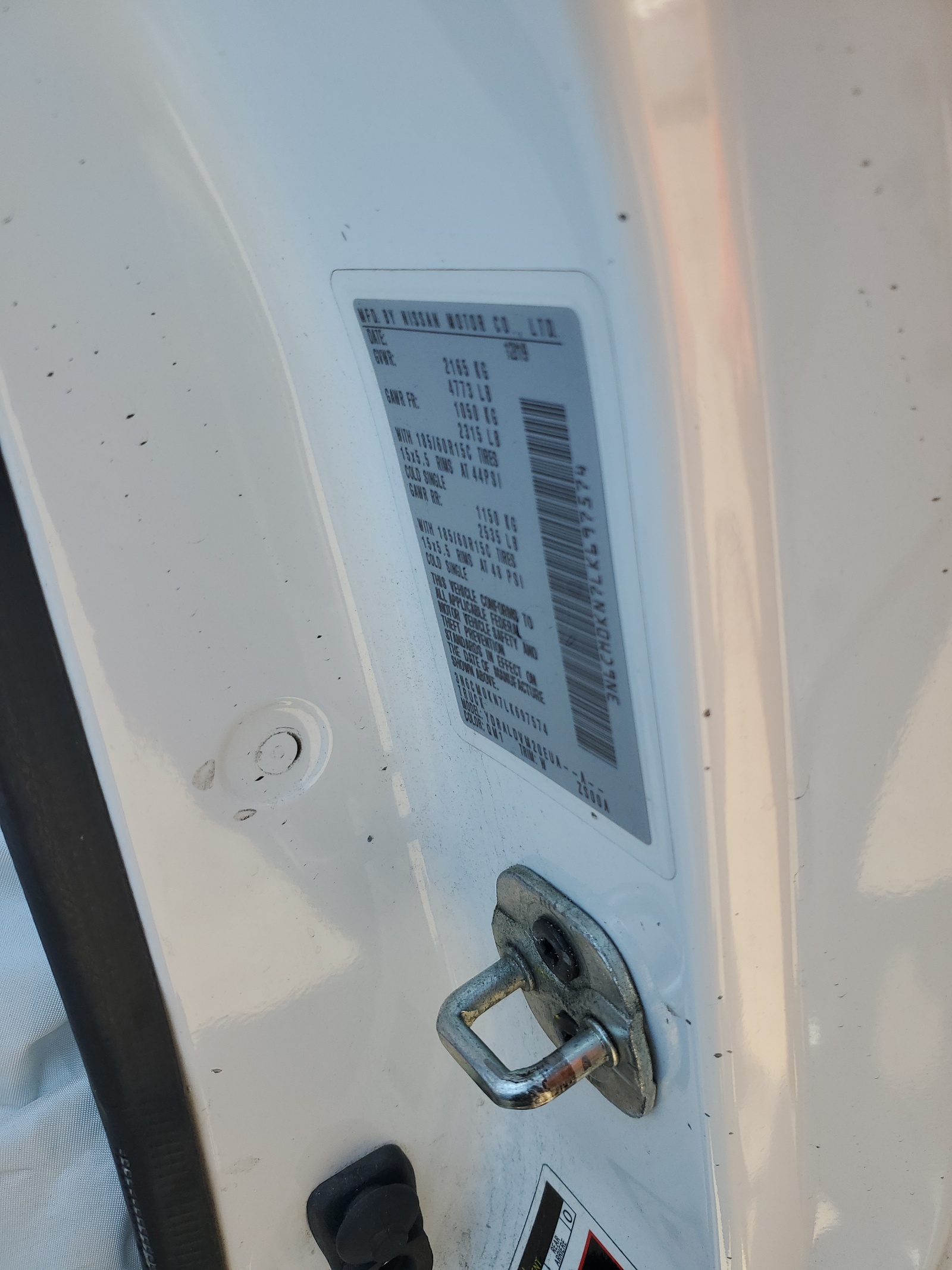 3N6CM0KN7LK697574 2020 Nissan Nv200 2.5S