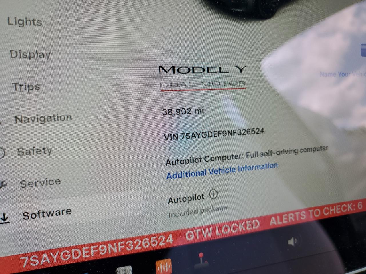 7SAYGDEF9NF326524 2022 Tesla Model Y