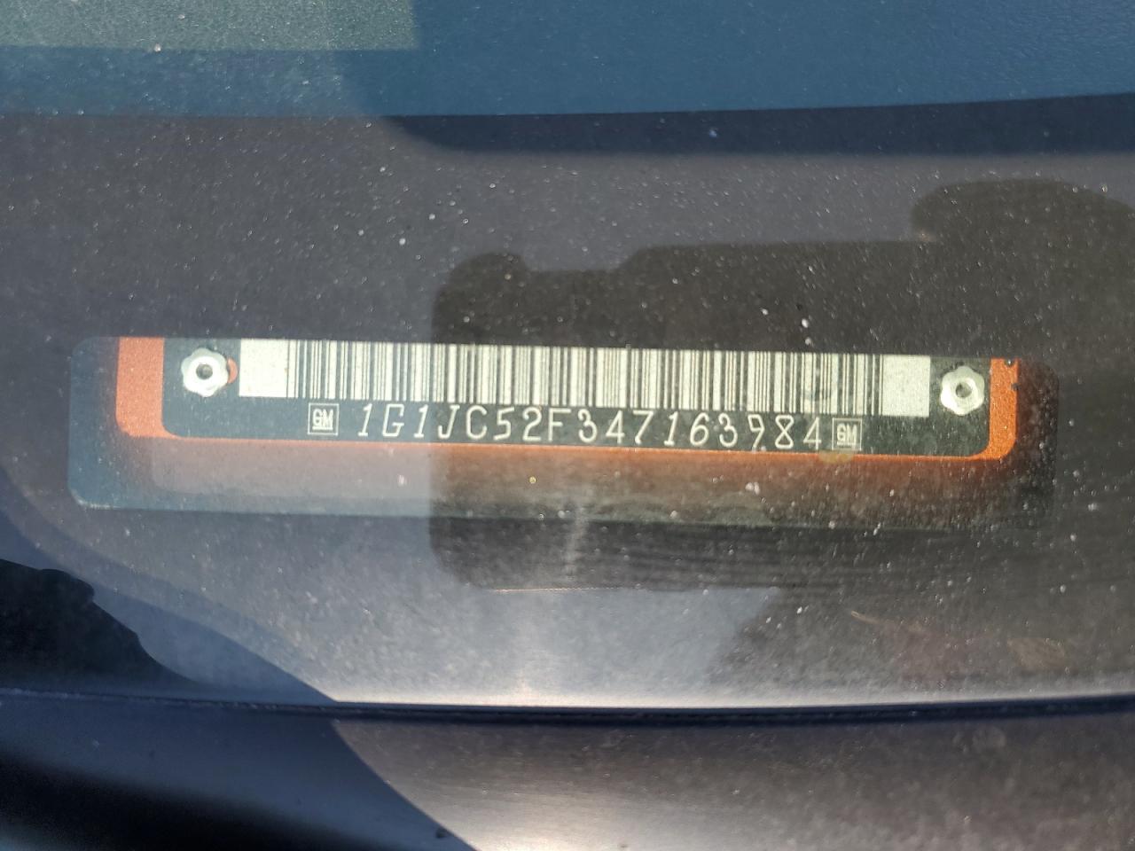 2004 Chevrolet Cavalier VIN: 1G1JC52F347163984 Lot: 64303854