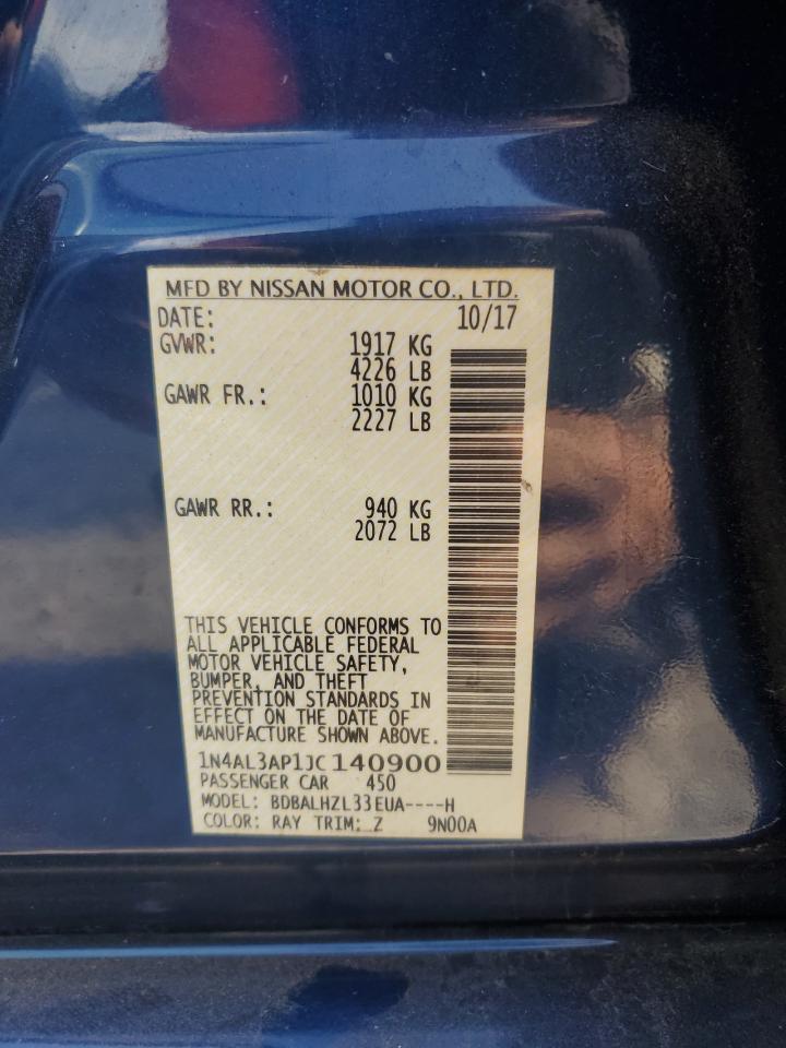 1N4AL3AP1JC140900 2018 Nissan Altima 2.5