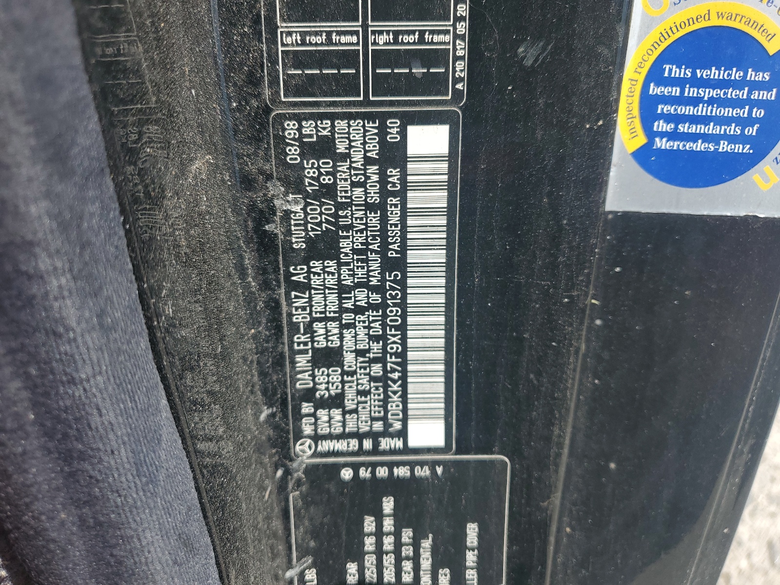 WDBKK47F9XF091375 1999 Mercedes-Benz Slk 230 Kompressor