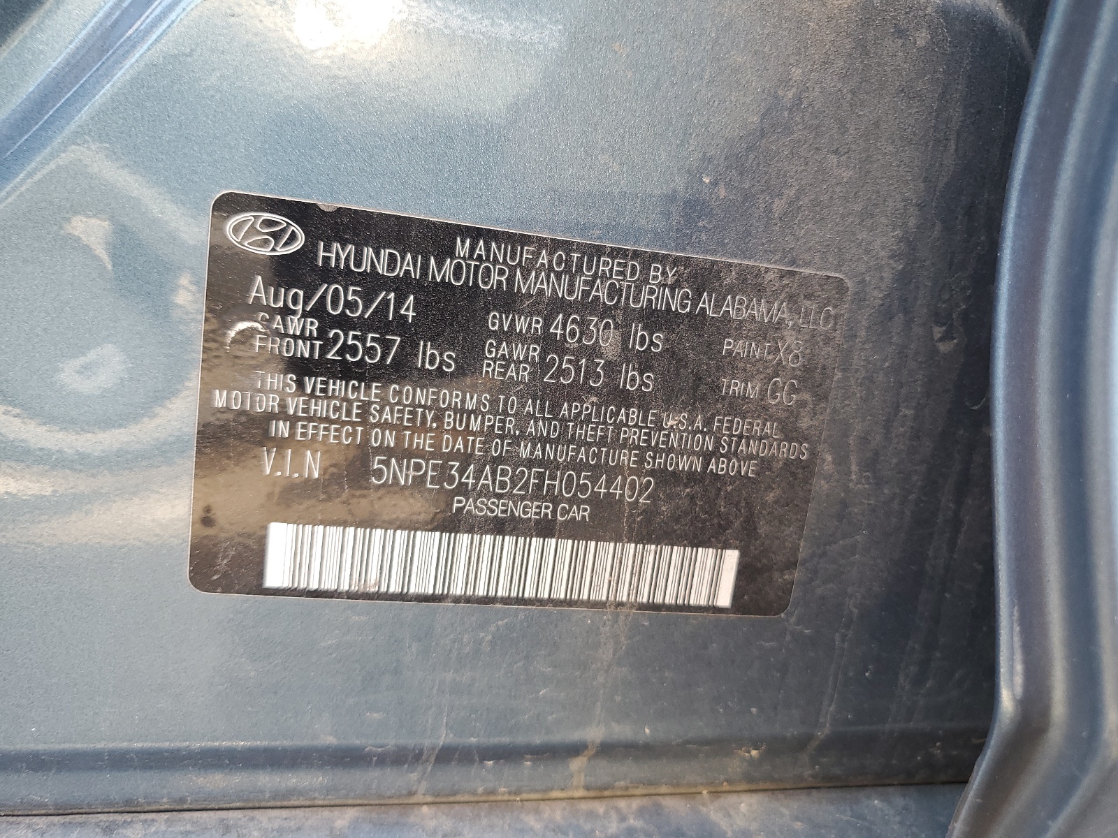 5NPE34AB2FH054402 2015 Hyundai Sonata Sport