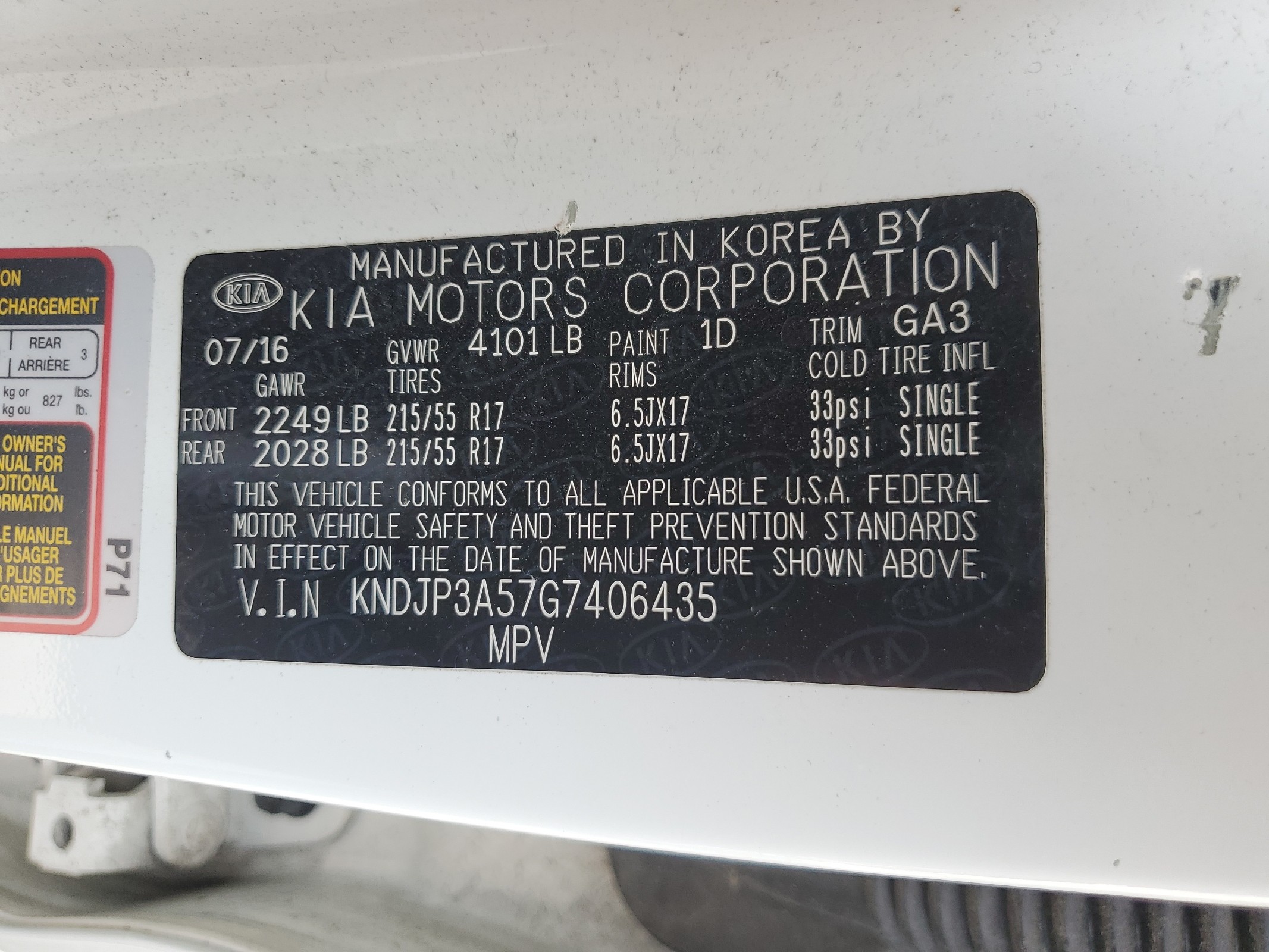 KNDJP3A57G7406435 2016 Kia Soul +