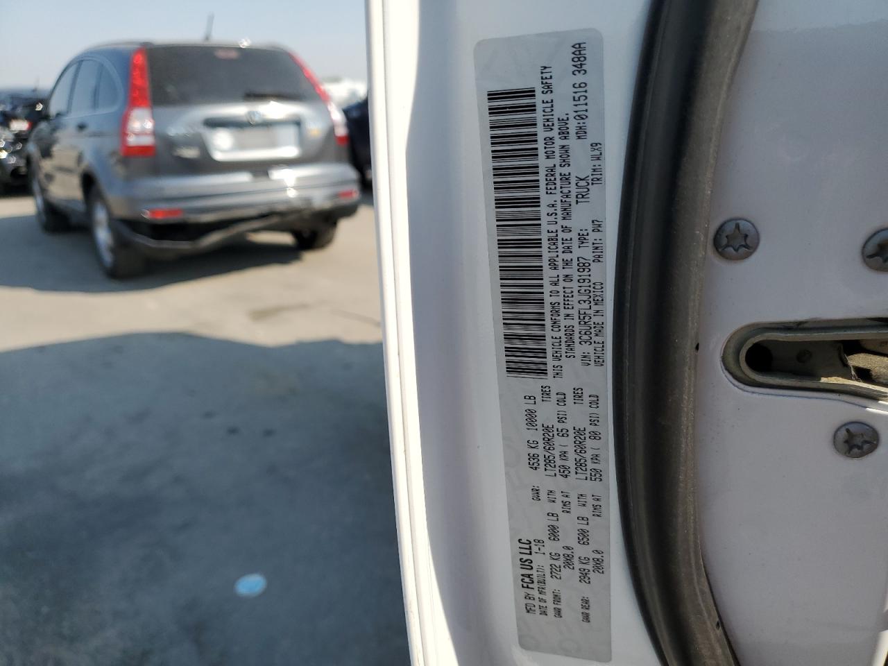 2018 Ram 2500 Laramie VIN: 3C6UR5FL3JG191987 Lot: 63217444