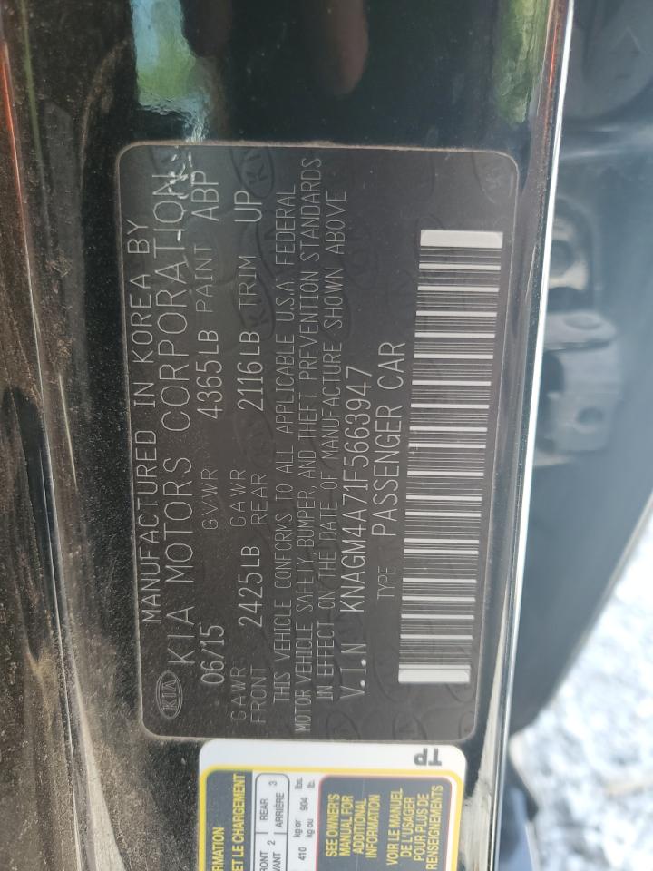 KNAGM4A71F5663947 2015 Kia Optima Lx