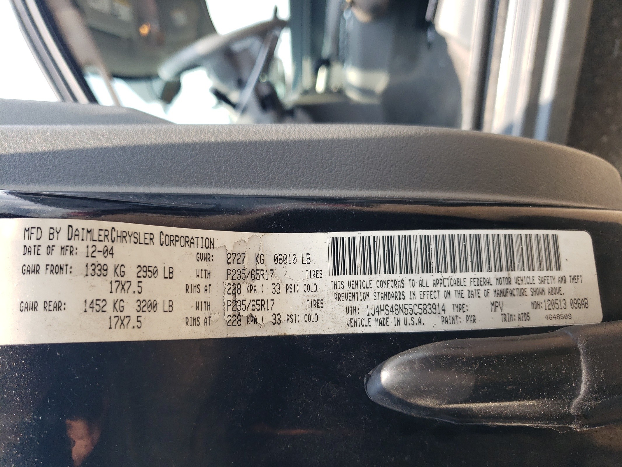 1J4HS48N55C583914 2005 Jeep Grand Cherokee Laredo