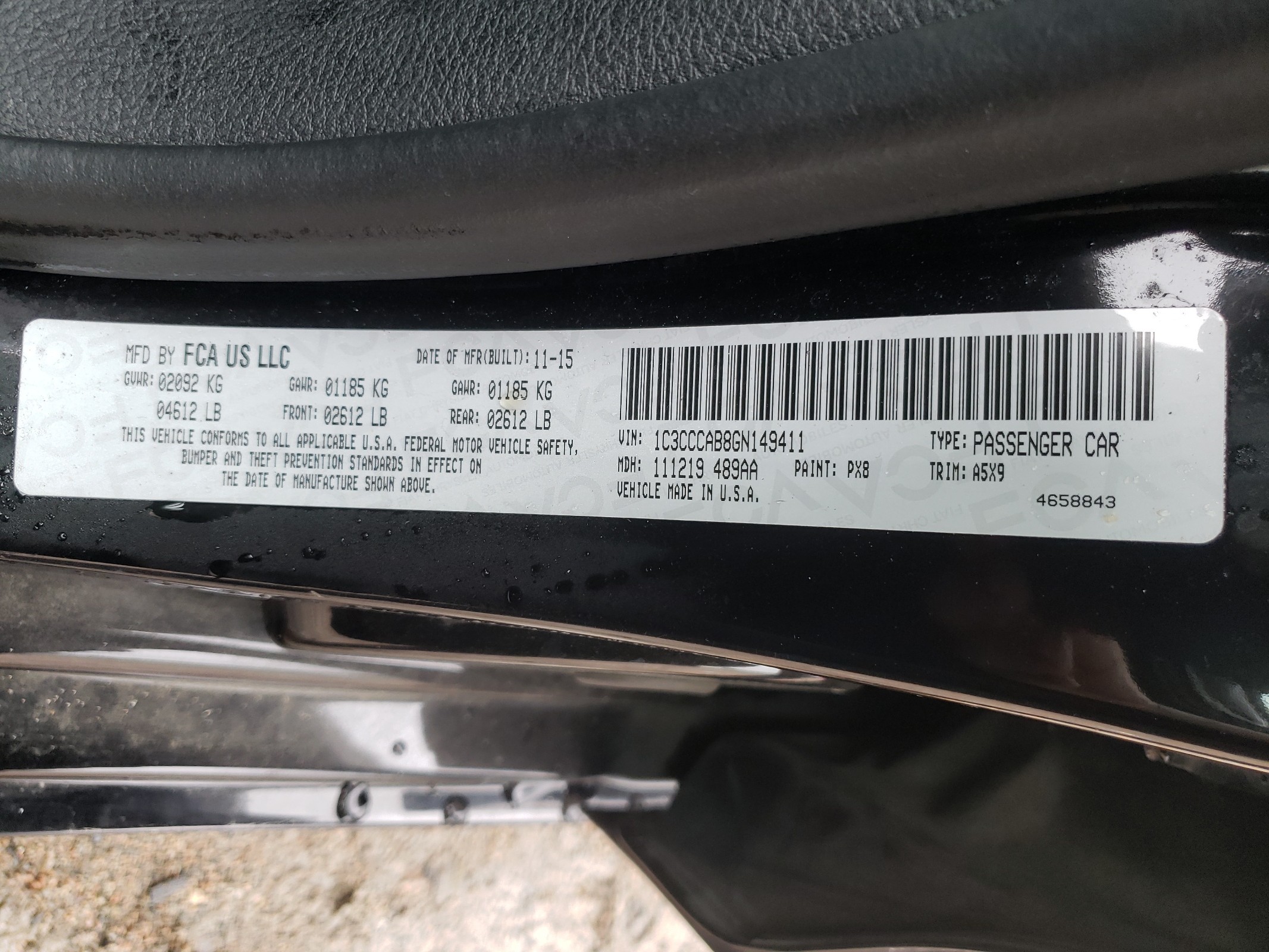 1C3CCCAB8GN149411 2016 Chrysler 200 Limited