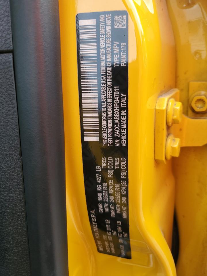 2017 Jeep Renegade Latitude VIN: ZACCJABBXHPG47011 Lot: 62869244