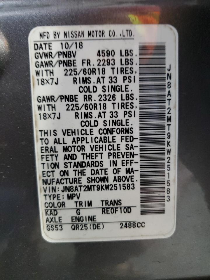 JN8AT2MT9KW251583 2019 NISSAN ROGUE - Image 14