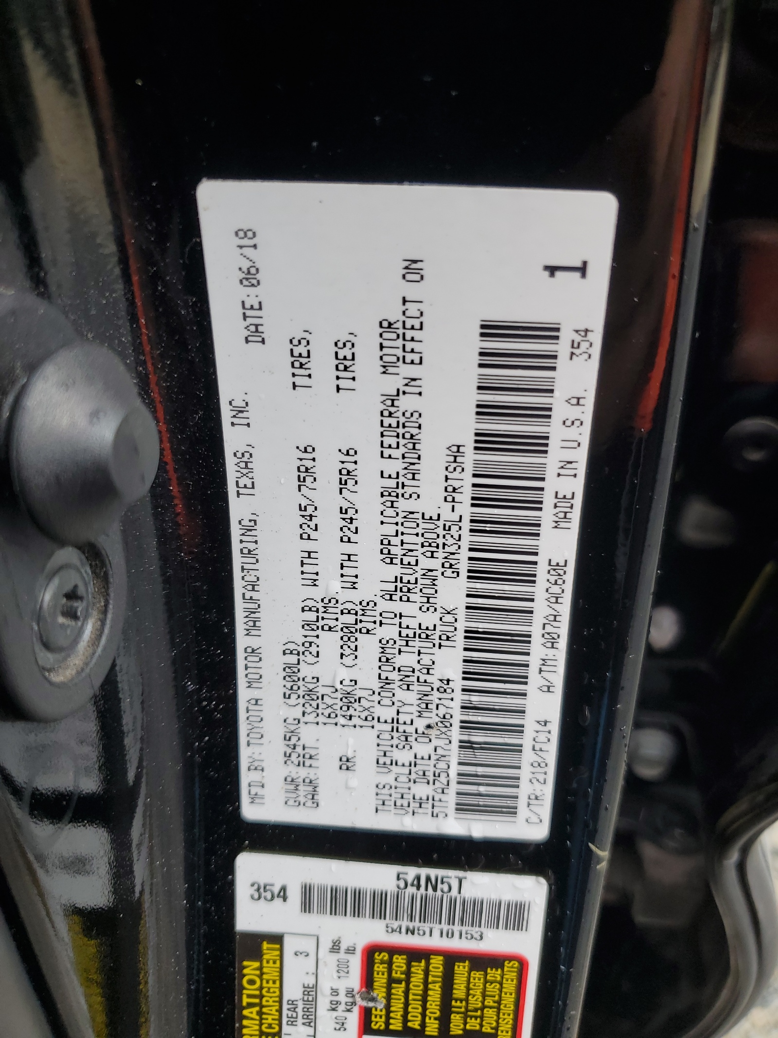 5TFAZ5CN7JX067184 2018 Toyota Tacoma Double Cab