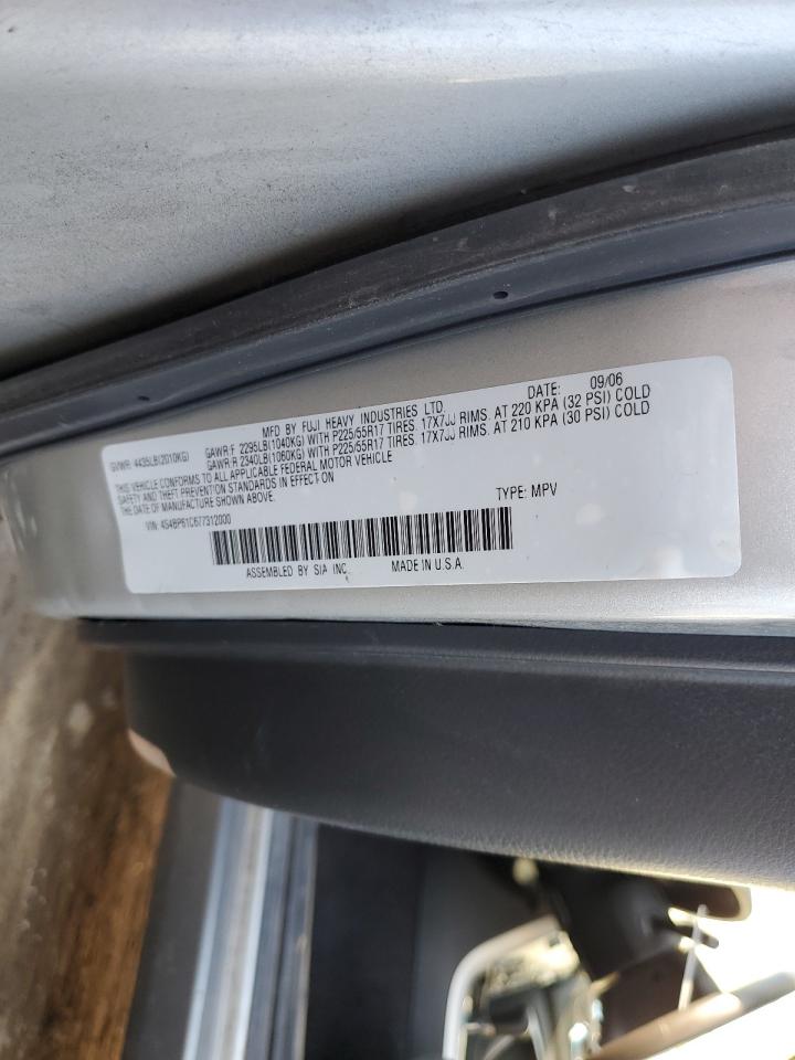 2007 Subaru Outback Outback 2.5I VIN: 4S4BP61C677312000 Lot: 64816324