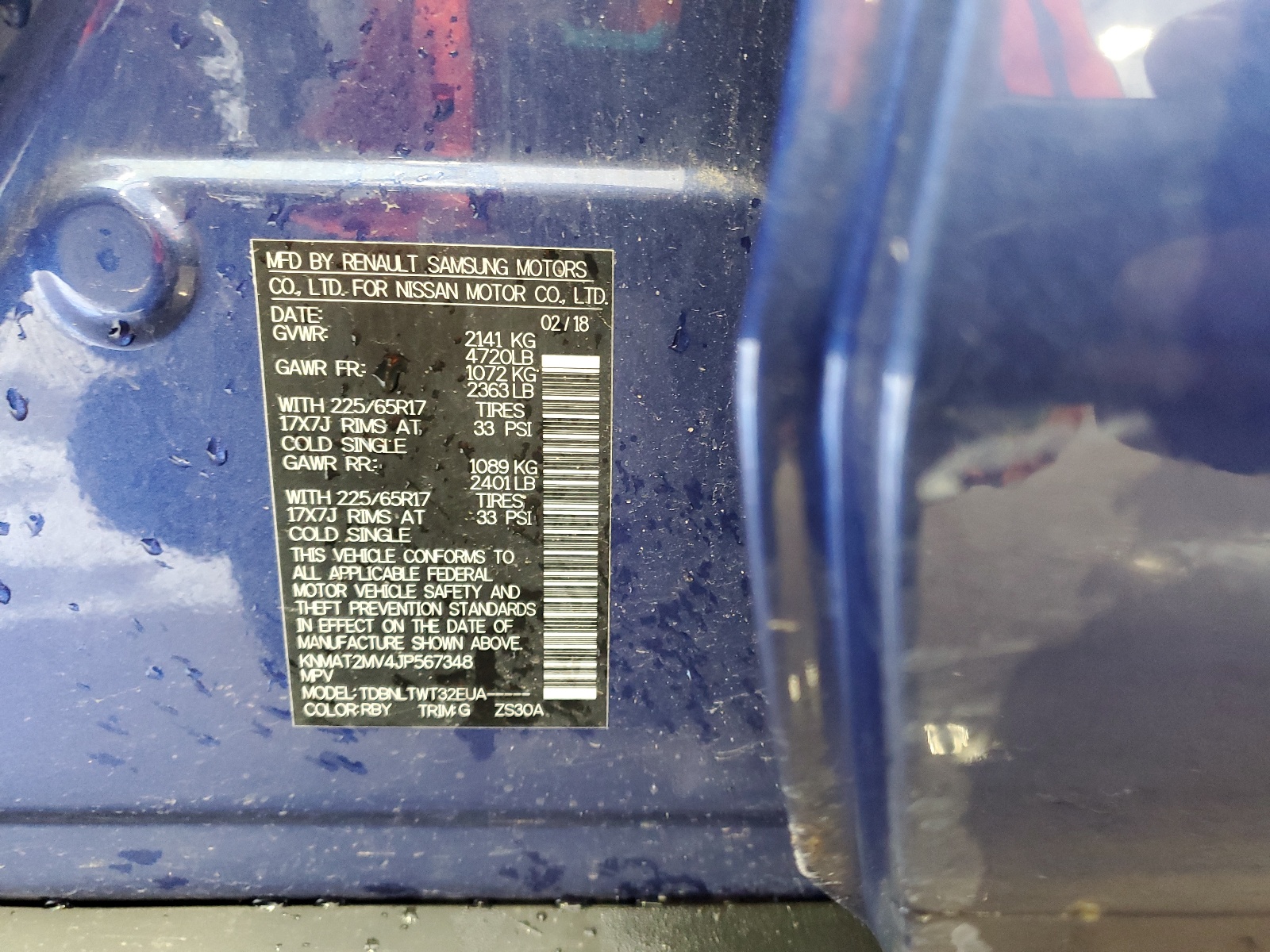 KNMAT2MV4JP567348 2018 Nissan Rogue S