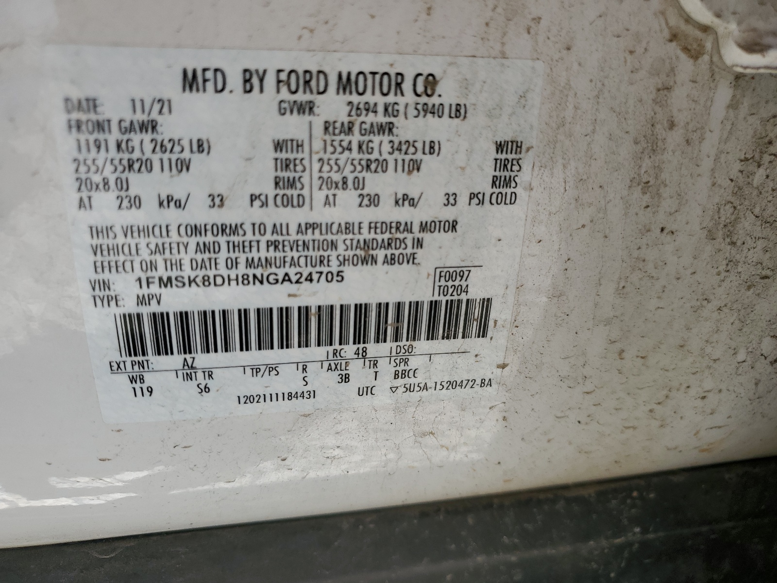 1FMSK8DH8NGA24705 2022 Ford Explorer Xlt