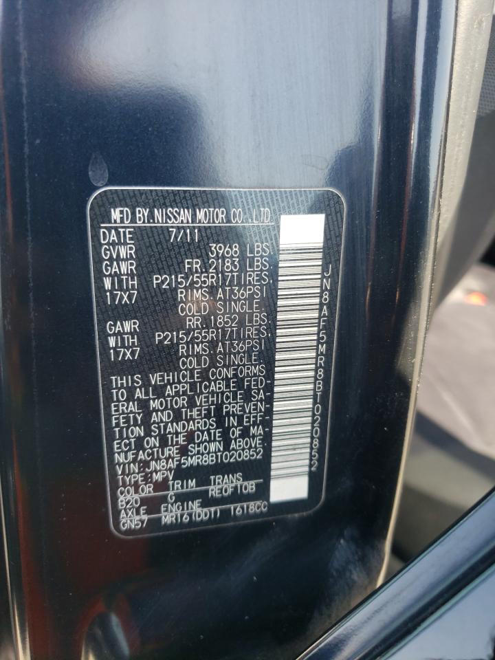 2011 Nissan Juke S VIN: JN8AF5MR8BT020852 Lot: 63458744