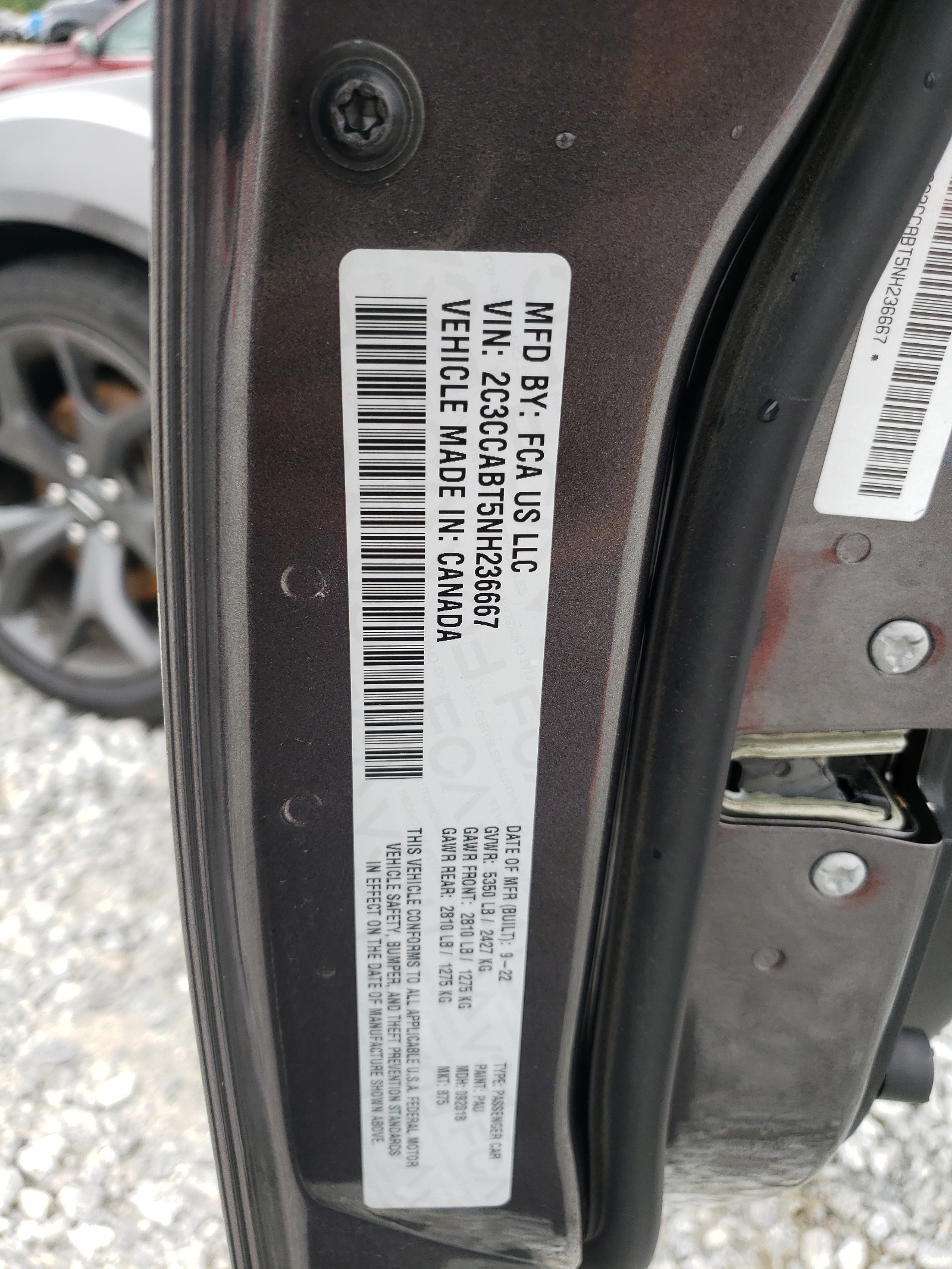 2C3CCABT5NH236667 2022 Chrysler 300 S