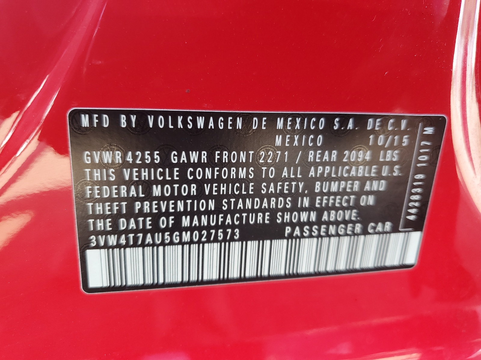 3VW4T7AU5GM027573 2016 Volkswagen Gti S/Se