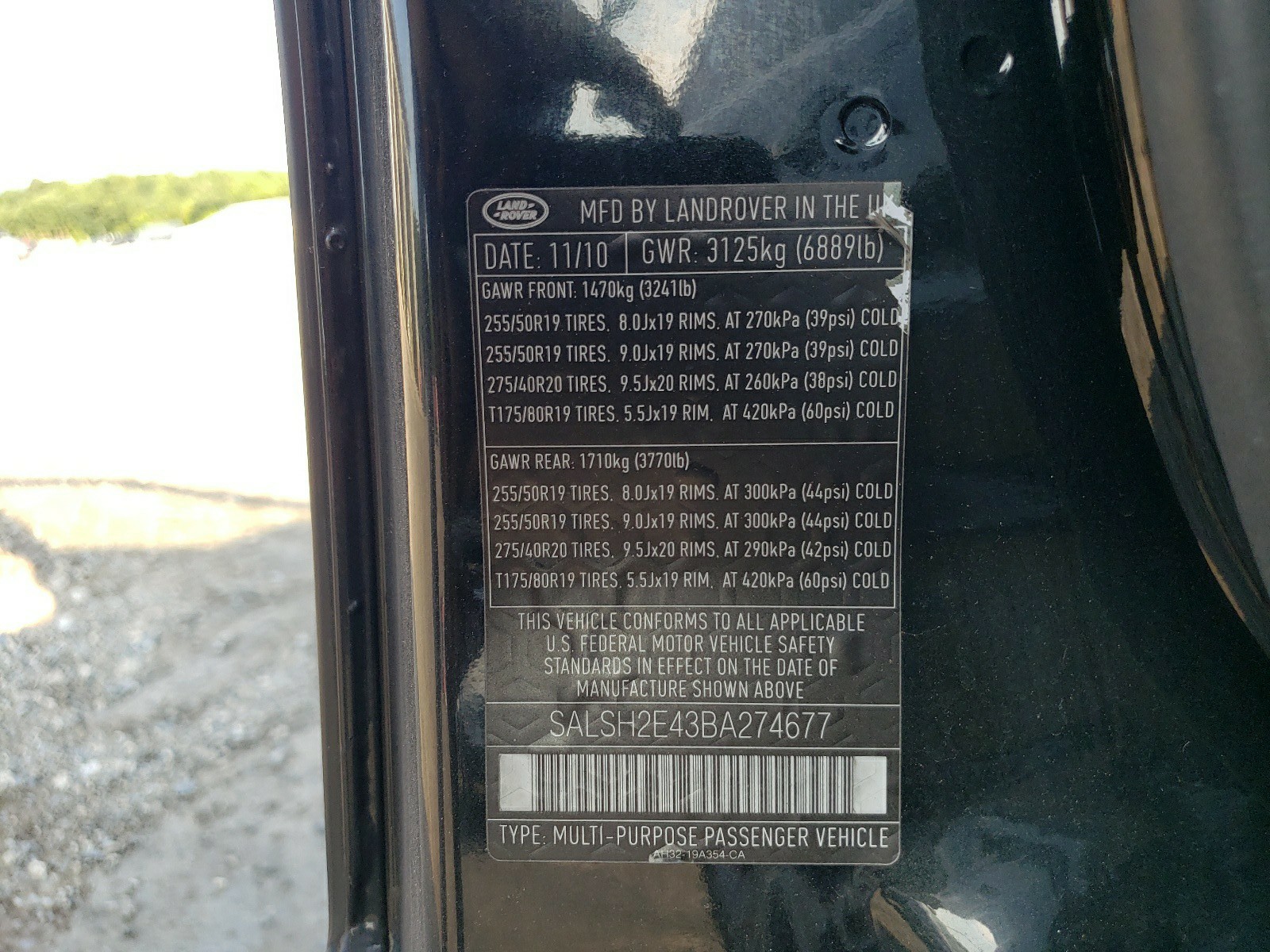 SALSH2E43BA274677 2011 Land Rover Range Rover Sport Sc