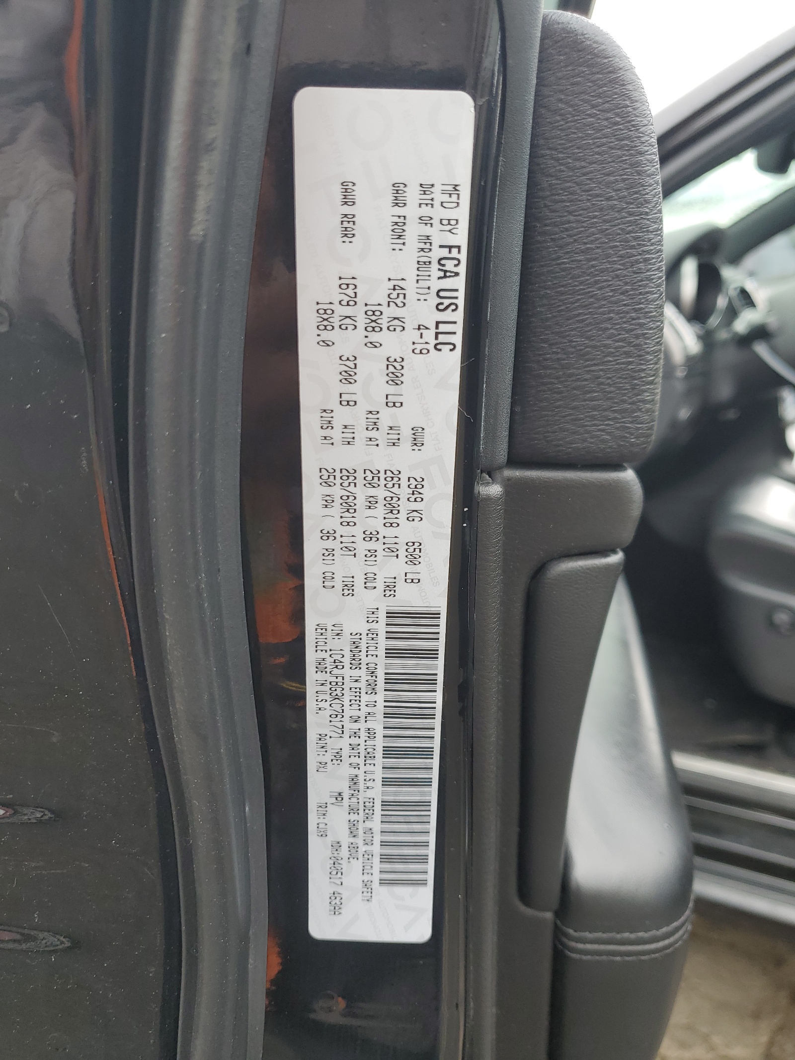 1C4RJFBG3KC761771 2019 Jeep Grand Cherokee Limited