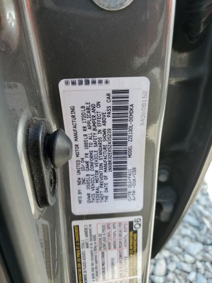 2005 Toyota Corolla Ce VIN: 1NXBR32EX5Z435239 Lot: 63923964